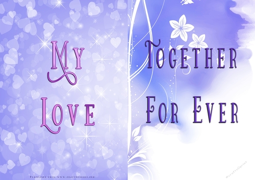No Cut Just Print Valentines Day Card