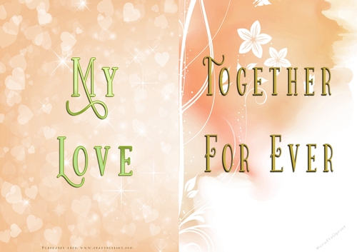 No Cut Just Print Valentines Day Card