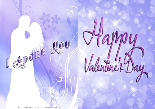 No Cut Just Print Valentines Day Card