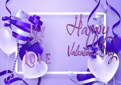 No Cut Just Print Valentines Day Card