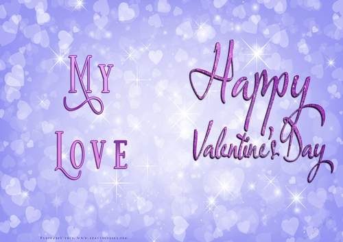 No Cut Just Print Valentines Day Card