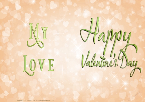 No Cut Just Print Valentines Day Card