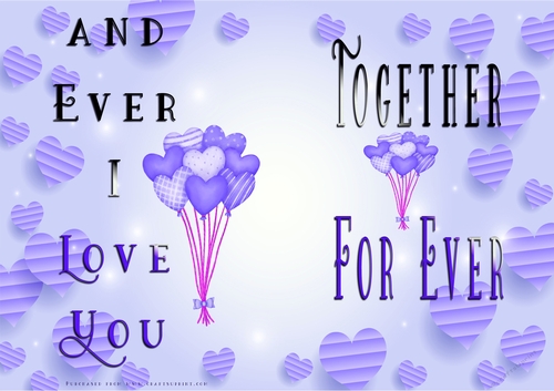 No Cut Just Print Valentines Day Card