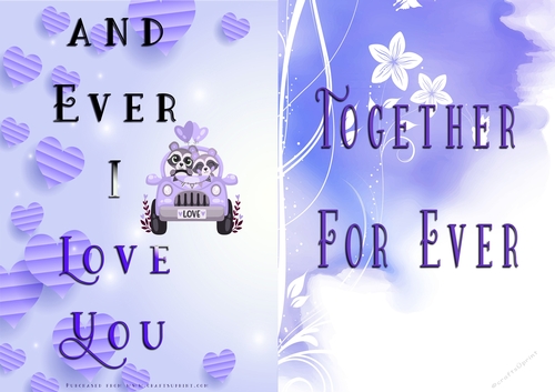 No Cut Just Print Valentines Day Card
