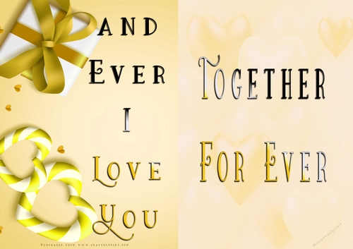 No Cut Just Print Valentines Day Card