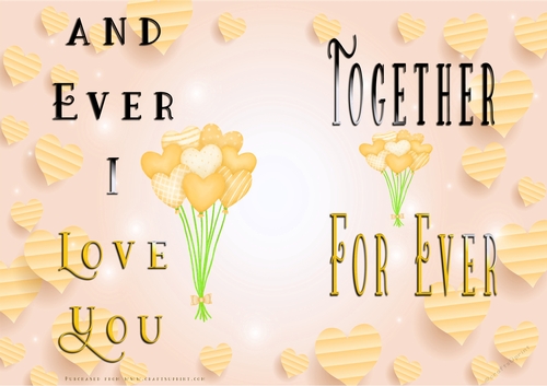 No Cut Just Print Valentines Day Card