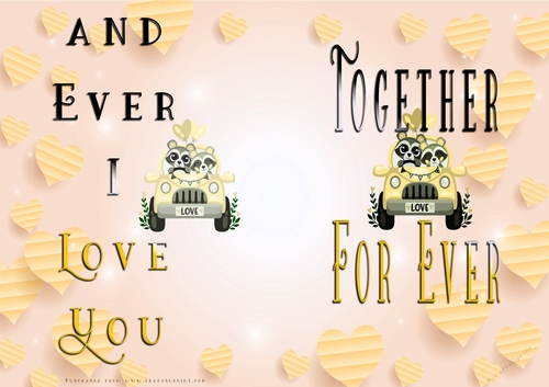 No Cut Just Print Valentines Day Card