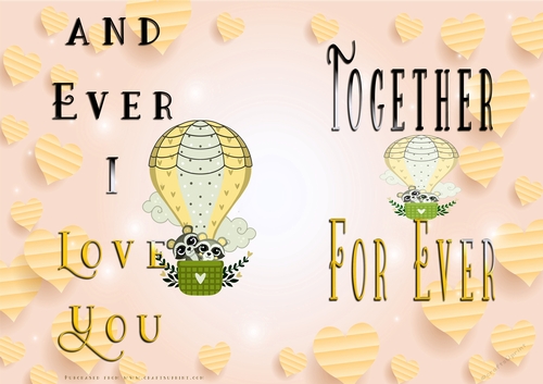 No Cut Just Print Valentines Day Card