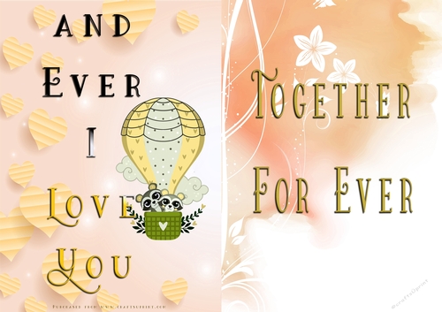 No Cut Just Print Valentines Day Card