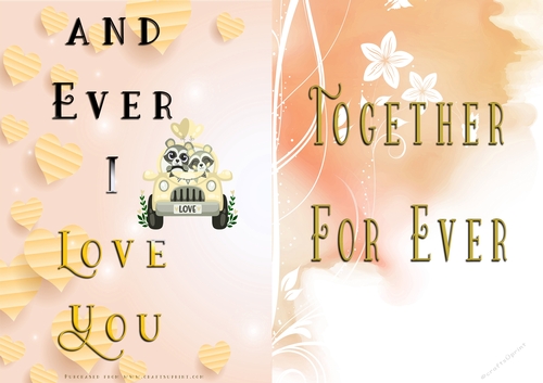 No Cut Just Print Valentines Day Card