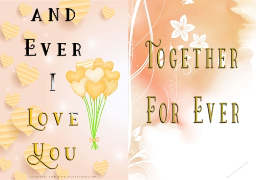 No Cut Just Print Valentines Day Card
