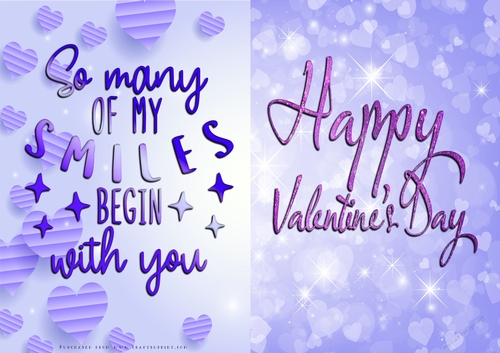 No Cut Just Print Valentines Day Card