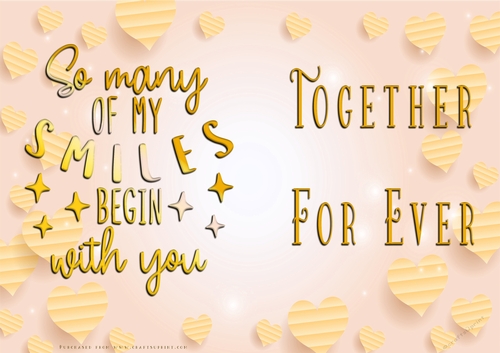 No Cut Just Print Valentines Day Card
