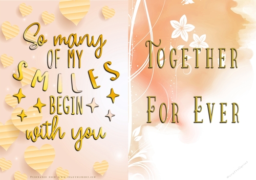 No Cut Just Print Valentines Day Card