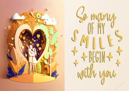 No Cut Just Print Valentines Day Card