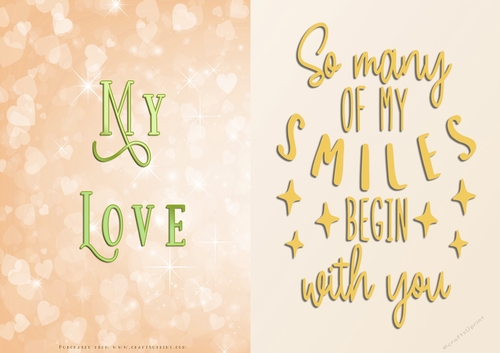 No Cut Just Print Valentines Day Card