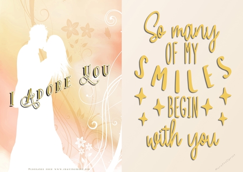 No Cut Just Print Valentines Day Card