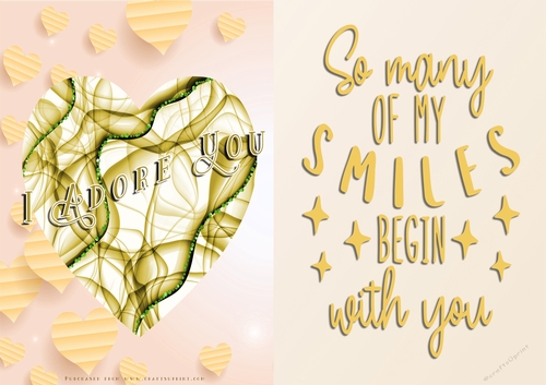 No Cut Just Print Valentines Day Card