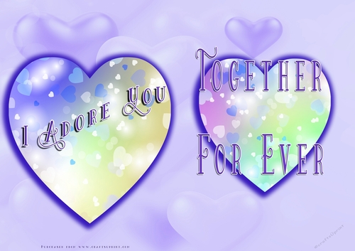 No Cut Just Print Valentines Day Card