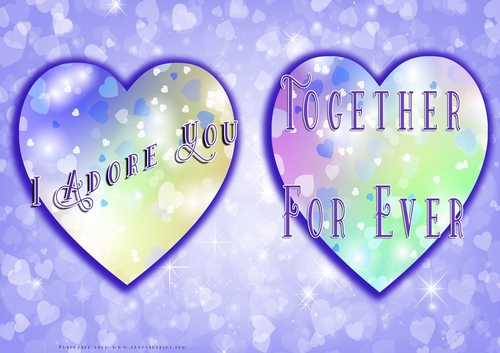 No Cut Just Print Valentines Day Card