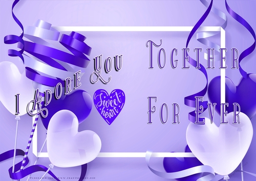 No Cut Just Print Valentines Day Card
