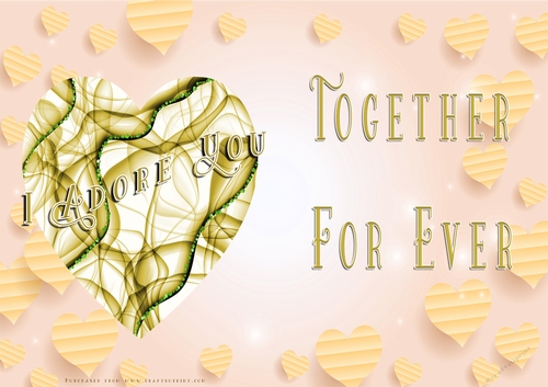 No Cut Just Print Valentines Day Card