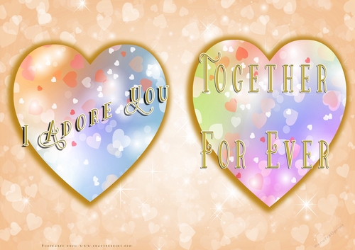 No Cut Just Print Valentines Day Card