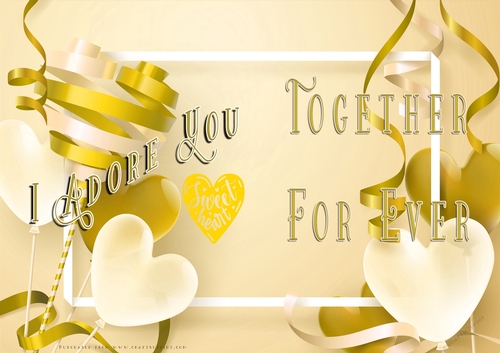 No Cut Just Print Valentines Day Card