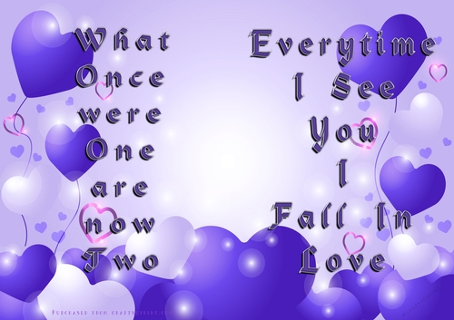No Cut Just Print Valentines Day Card