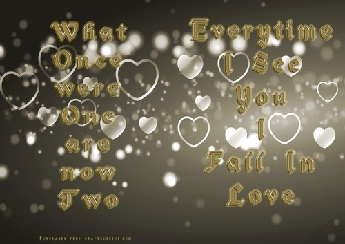 No Cut Just Print Valentines Day Card