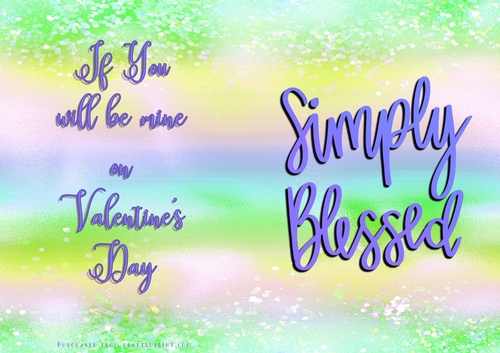 No Cut Just Print Valentines Day Card
