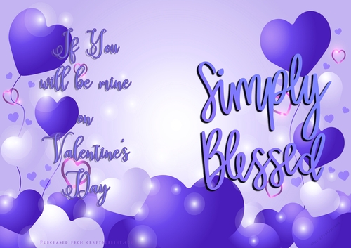 No Cut Just Print Valentines Day Card