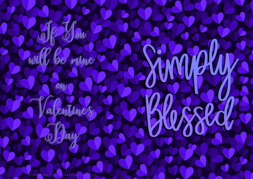 No Cut Just Print Valentines Day Card