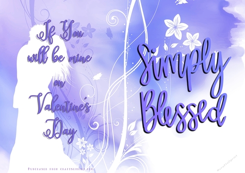 No Cut Just Print Valentines Day Card