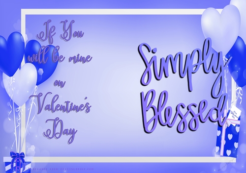 No Cut Just Print Valentines Day Card