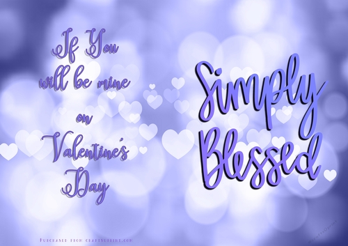 No Cut Just Print Valentines Day Card