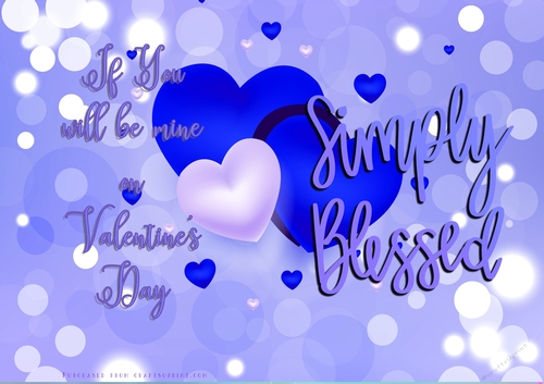 No Cut Just Print Valentines Day Card