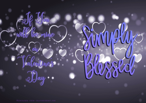 No Cut Just Print Valentines Day Card