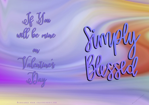 No Cut Just Print Valentines Day Card
