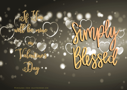 No Cut Just Print Valentines Day Card
