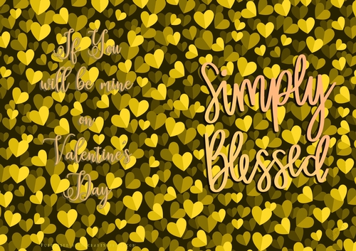 No Cut Just Print Valentines Day Card