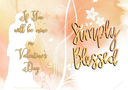 No Cut Just Print Valentines Day Card