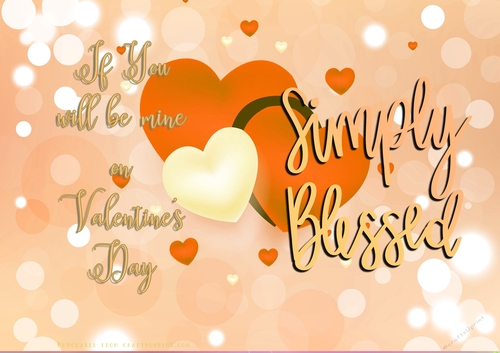 No Cut Just Print Valentines Day Card