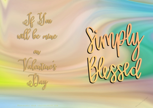 No Cut Just Print Valentines Day Card