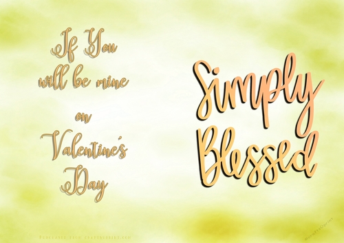 No Cut Just Print Valentines Day Card