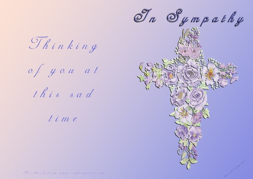 No Cut Just Print Sympathy Card
