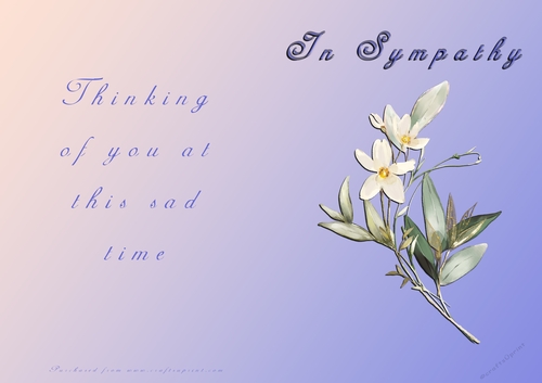 No Cut Just Print Sympathy Card