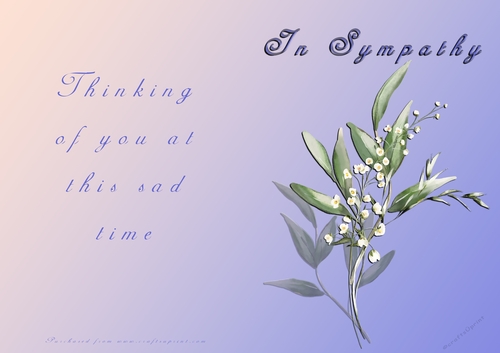 No Cut Just Print Sympathy Card