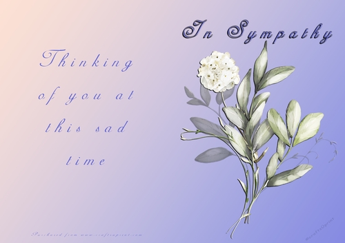 No Cut Just Print Sympathy Card