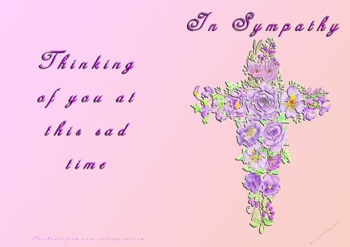 No Cut Just Print Sympathy Card